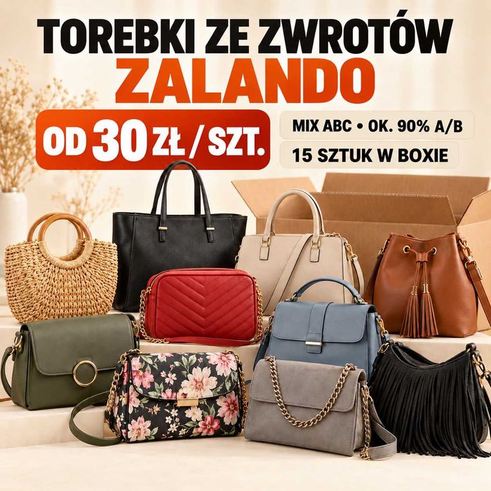 Torebki damskie ze zwrotów Zalando – hurtowo od 30 zł za sztukę
