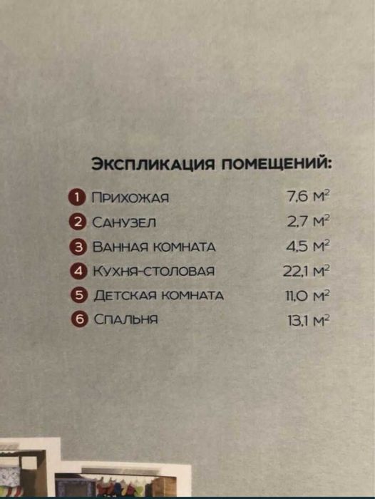 Двухкомнатная квартира, ЖК «Manhattan”