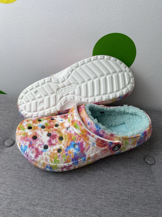 Утеплені сабо Crocs Classic Lined Tie Dye