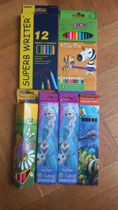 Кольорові олівці цветные карандаши новые