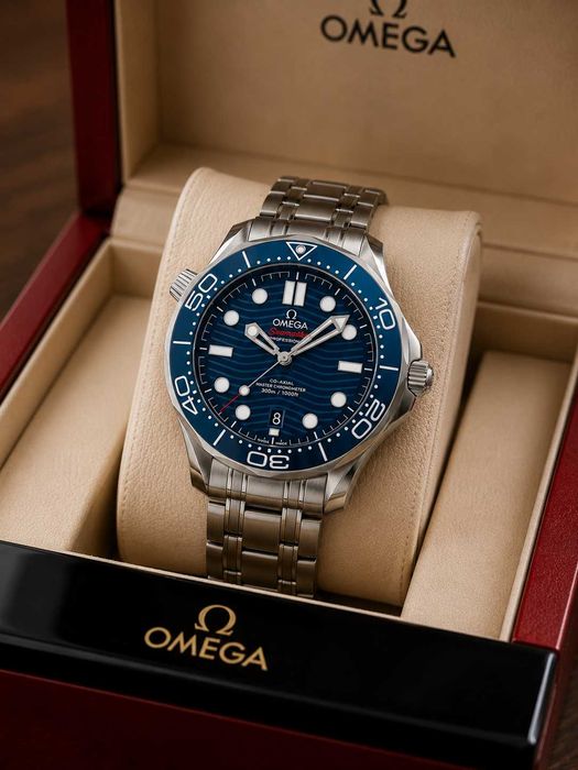 Мужские часы Omega Seamaster Diver 300m Blue