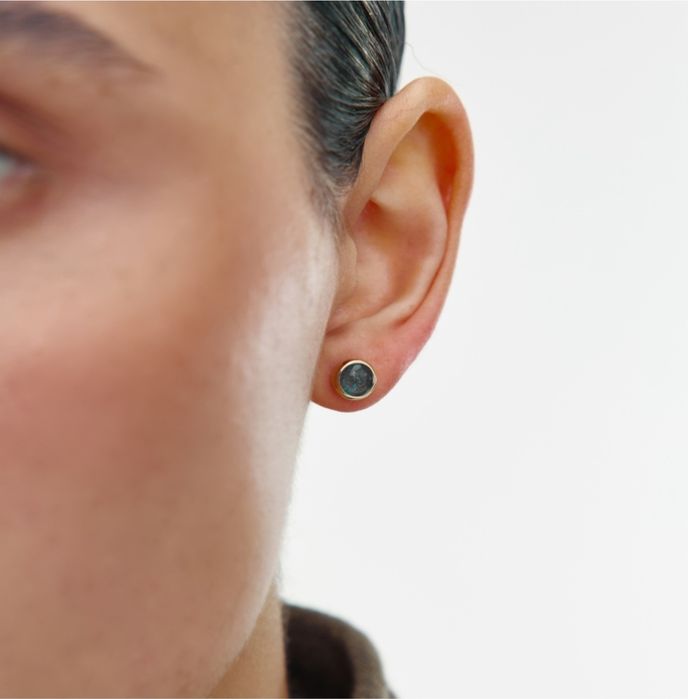 Золоті сережки опал Sova