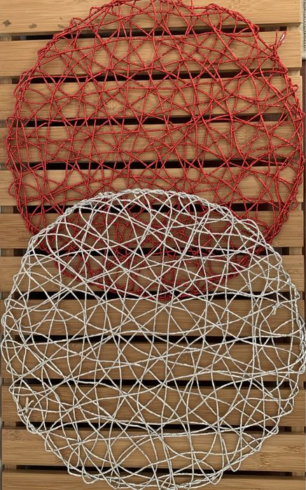 Natal - Conjunto mesa prateado e vermelho