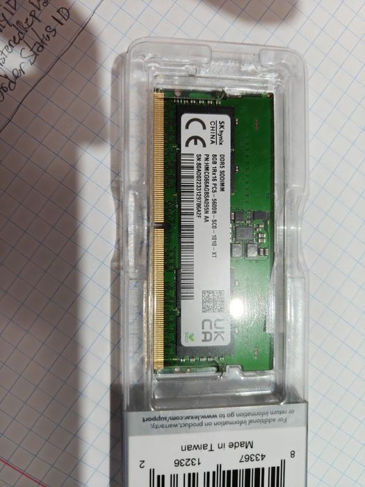 16GB RAM Ddr5 5600 SODIM