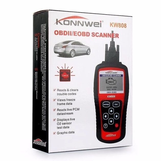 Автомобільний діагностичний сканер Konnwei KW808 OBD II/EOBD, Автотест