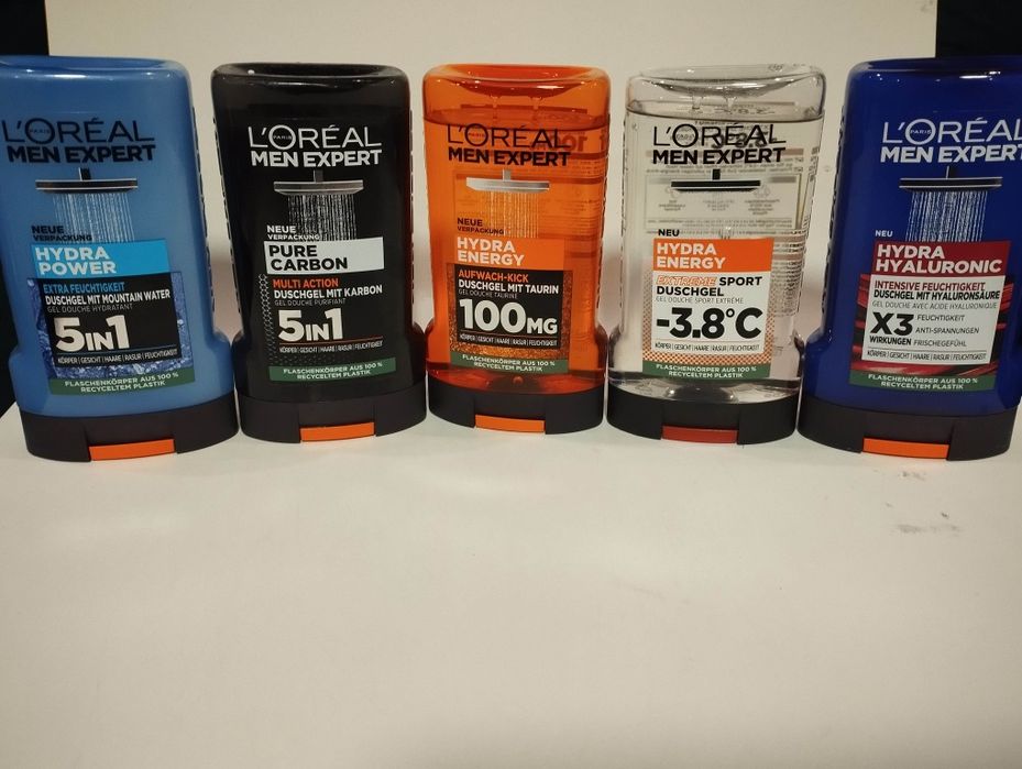 Zestaw żeli pod prysznic Loreal 5 x 250 ml dla mężczyzn