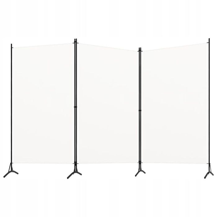 PRZEGRODA 3-panelowa tkankowa biała 260x180 cm