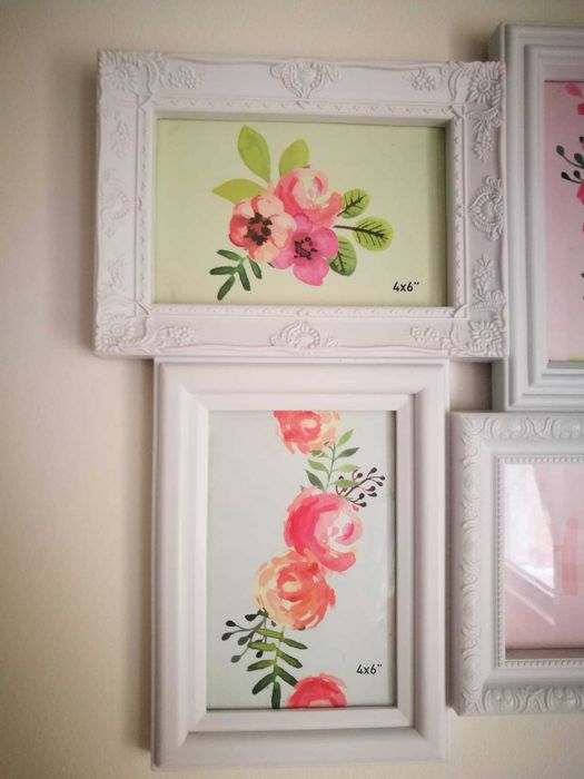 Quadro branco para 6 fotos