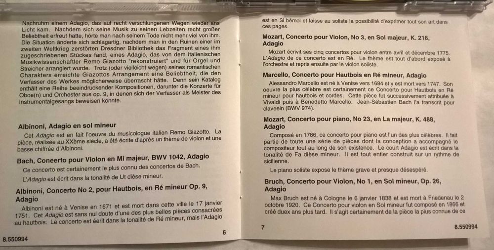 Płyta CD "Famous Adagios"