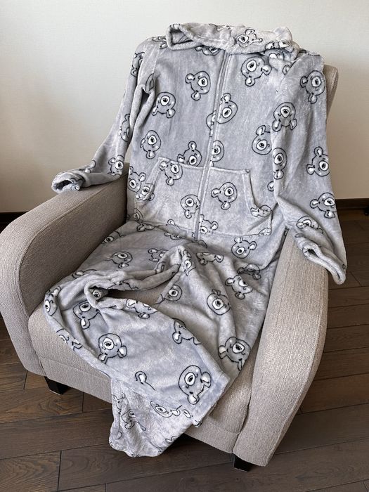 Кігурумі сіре у ведмедики розмір L (165-175см)