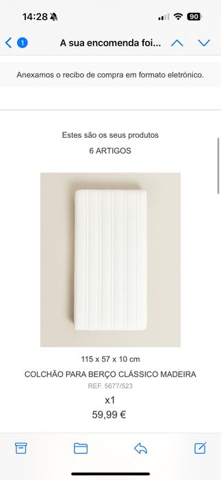 Berço Zara Home + colchão