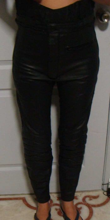 Женские кожаные мотоштаны, р. М, рост 166