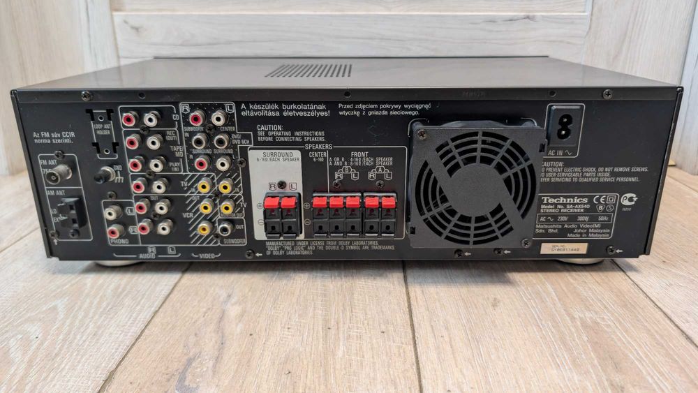 Amplituner Technics SA-AX540 + Oryg. Pilot i Instrukcja ! ! IDEALNY STAN 100% Sprawny ! OKAZJA ! Polecam