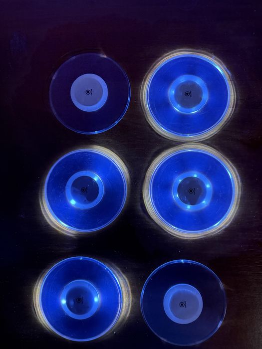 Комплект из 6 светящихся LED подставок для напитков (Костеров)