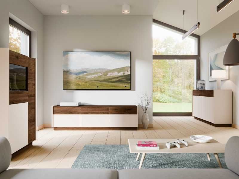 Komoda 301 RTV KODI 6S beż piaskowy/ orzech okapi