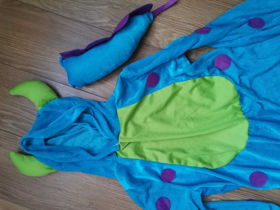 Przebranie strój niebieski smok / dinozaur / kostium stworka