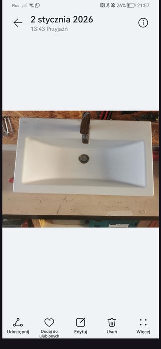 Umywalka Cersanit z baterią