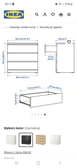 Ikea malm  komoda