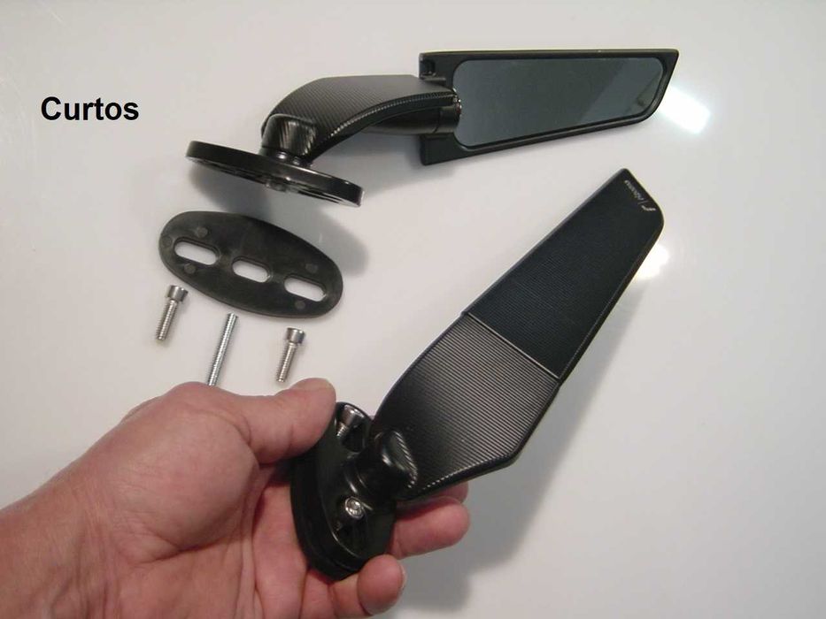 Espelhos para mota em asa aerodinâmica