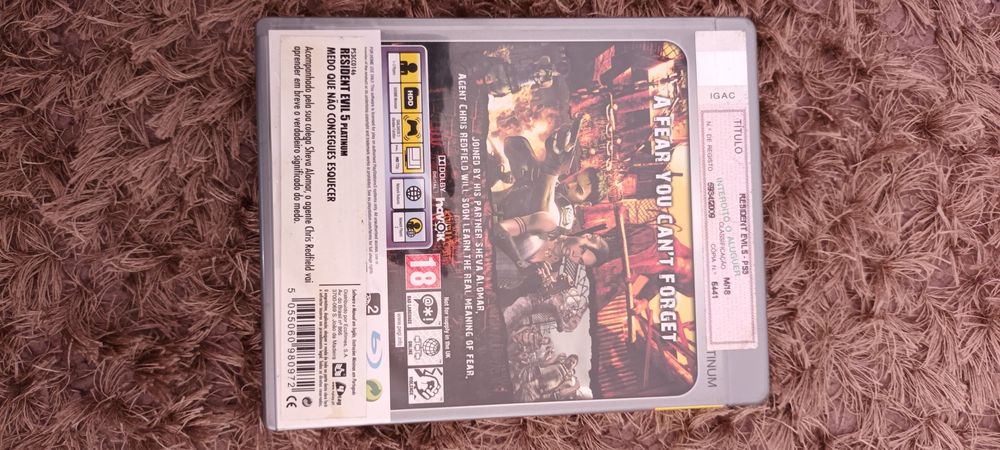 Jogo original Resident Evil 5 para PS3
