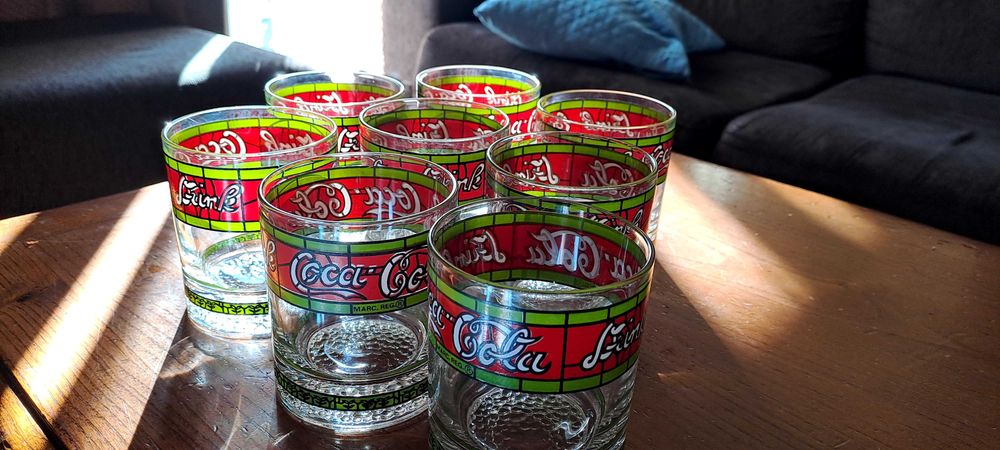 8 Copos Coca-Cola vintage427751816068474882