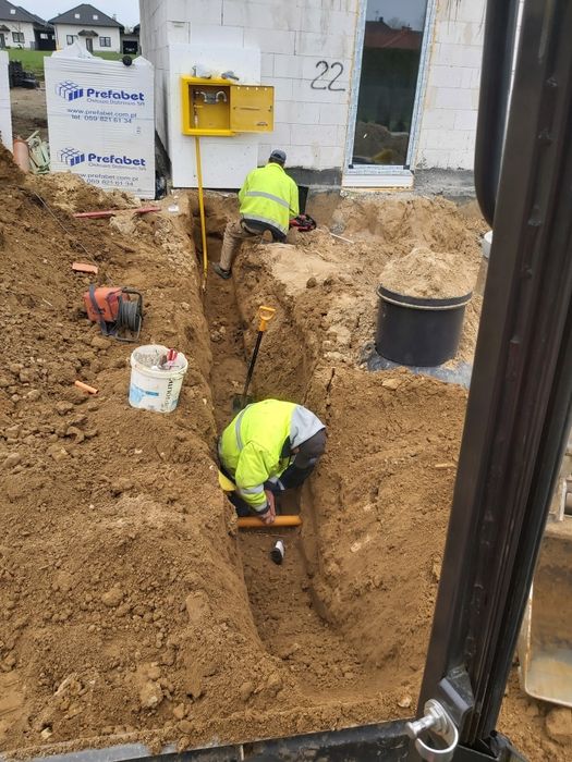 Przyłącza wodkan, gaz, szamba, prace ziemne, Koszalin  i okolice