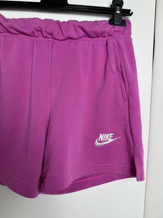Шорти nike рожеві шортики найк спортивні хлопкові трикотаж