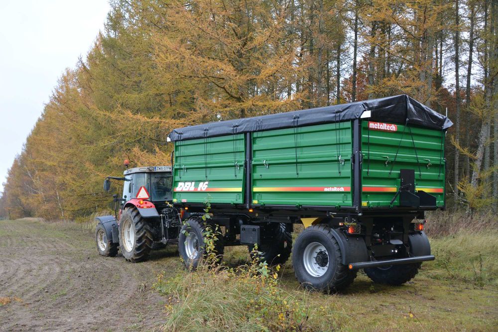 Przyczepa rolnicza burtowa wywrotka METAL-TECH DBL 16 ton 20 m3 XXL!