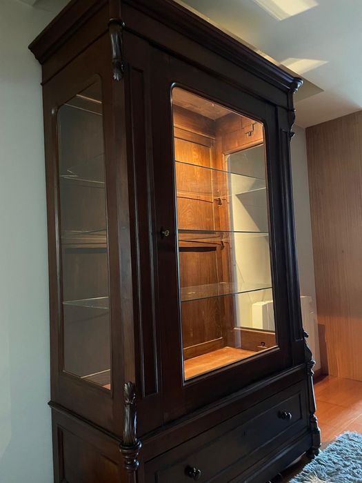 Móvel Louceiro/Biblioteca  Rústico com luz