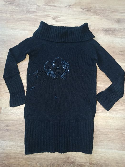 H&M długi sweter akryl mohair r. 42