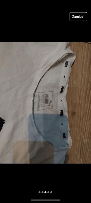 Biała bluzka koszulka puma