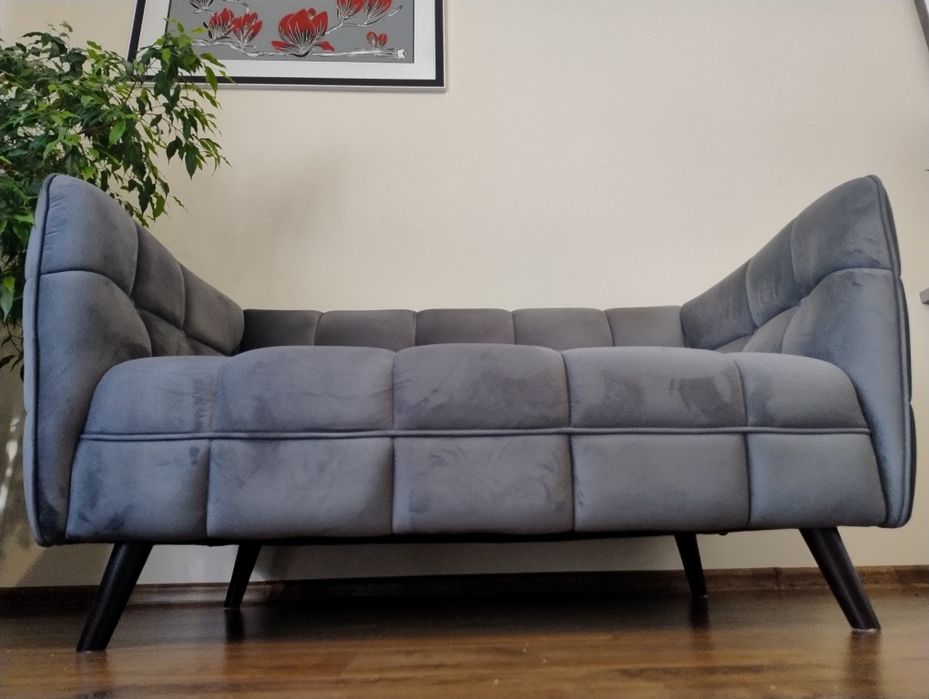Sofa dwumiejscowa aksamitowa