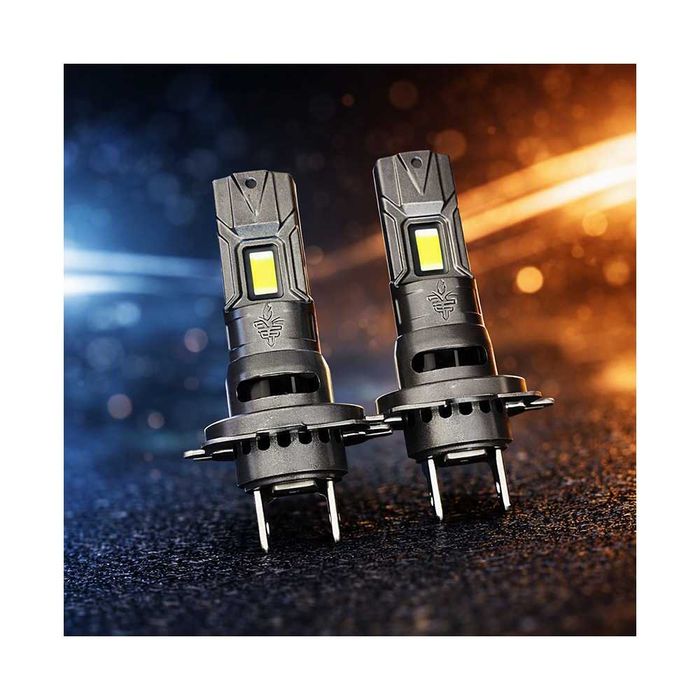 2 Lâmpadas LED H7 - Luz Branca 6000K - Corpo Metálico - Substituição Direta da Halogéneo - NOVO - Envio Gratuito