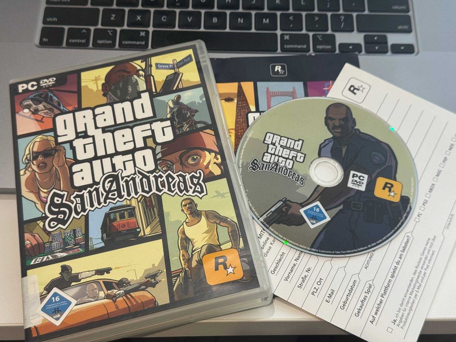 Grand Theft Auto San Andreas Лицензия GTA Комплект Диск + Буклеты