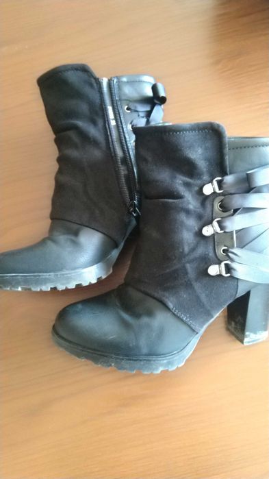 Botki damskie czarne, 38