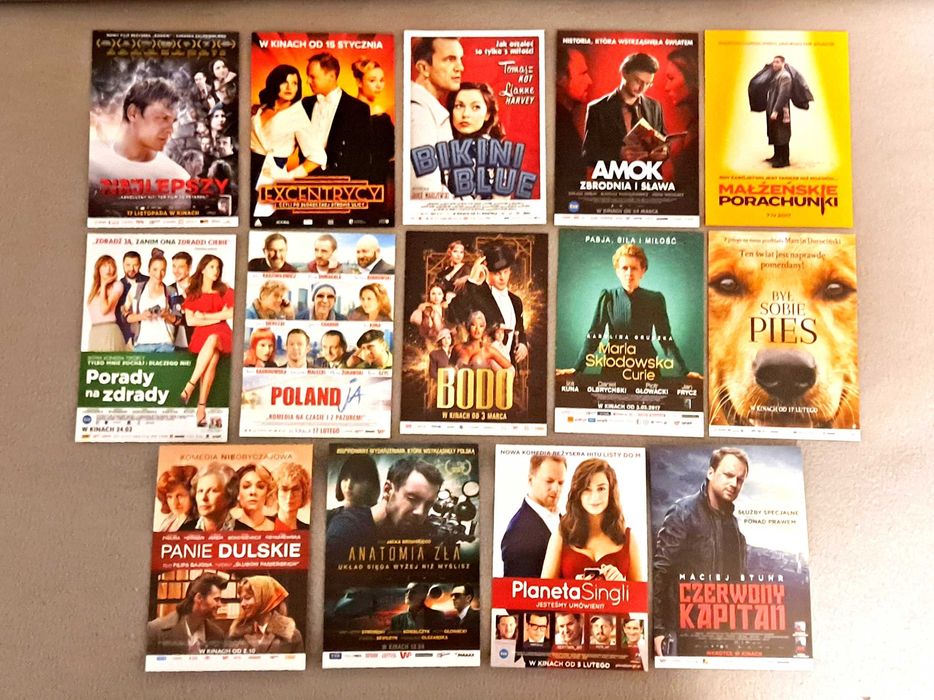 mini plakaty polskich filmów - zestaw 50 szt