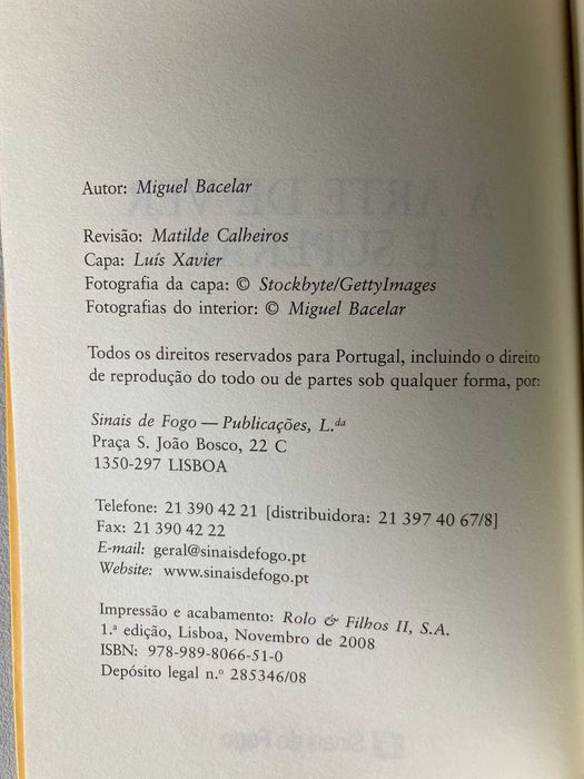 A Arte de Ver e Superar, de Miguel Bacelar