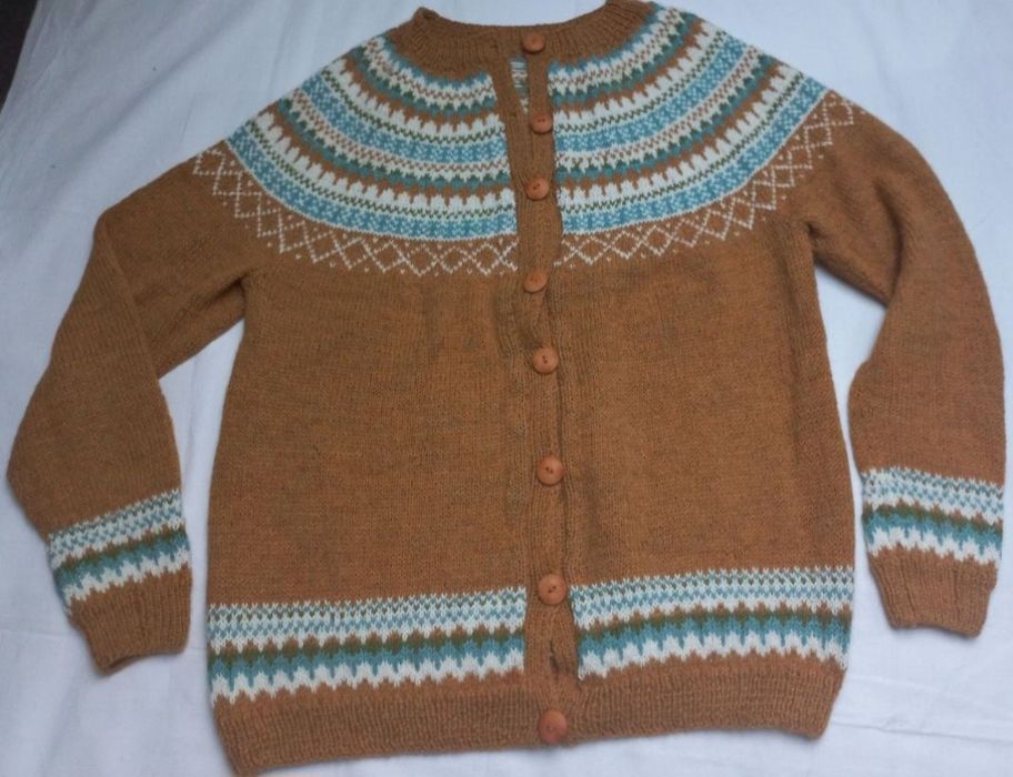 Sweter z alpaki handmade 40 super!