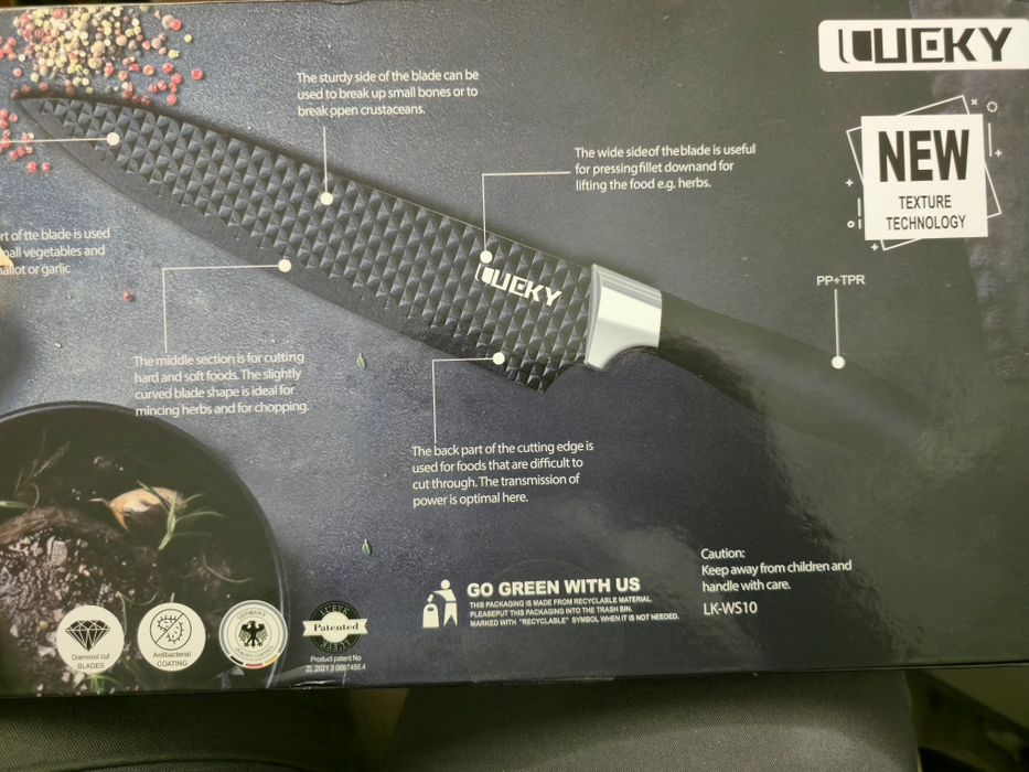 Conjunto de Facas de Cozinha Profissional UEKY (6 Peças) – Novo na Caixa