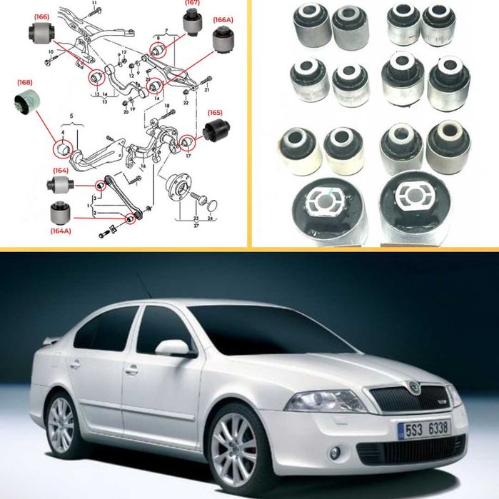 Стойки  стабилизатора Scoda Octavia A5 Шкода SUPER B ГАРАНТИЯ