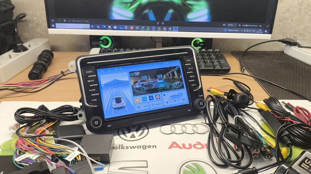 ‼️+2 Камери‼️Магнитола Volkswagen Skoda Seat Golf CarPlay