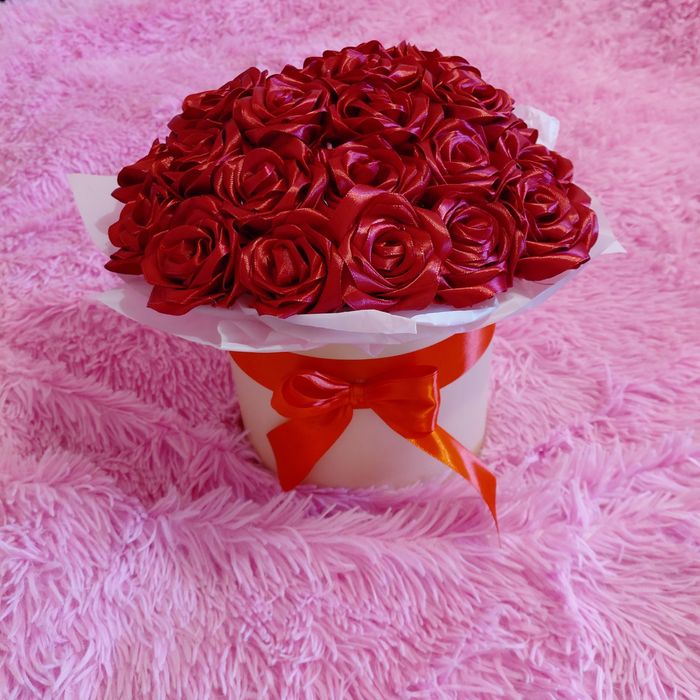 Букет із атласної стрічки