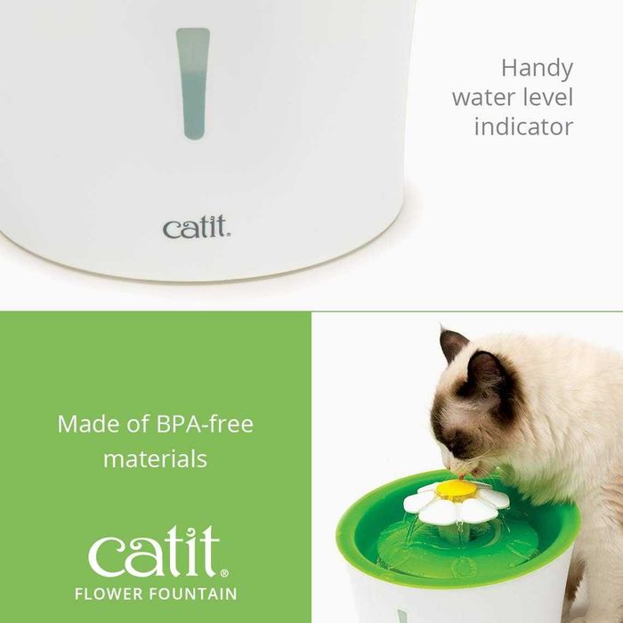 PORTES GRÁTIS - Fonte para Gatos 3L CATIT 43742W Bebedouro fonte flor