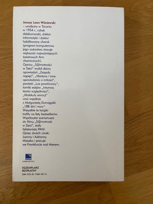 Janusz L. Wiśniewski "Samotność w sieci" - powieść obyczajowa bestseller