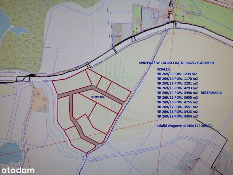 Działka budowlana w Klebarku Małym gm.Purda (269/22, pow.1431 m²) - Widok 4