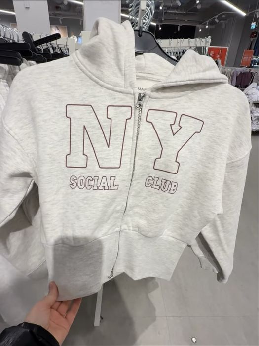 Кофта світшот худі фліс сірий меланж 134