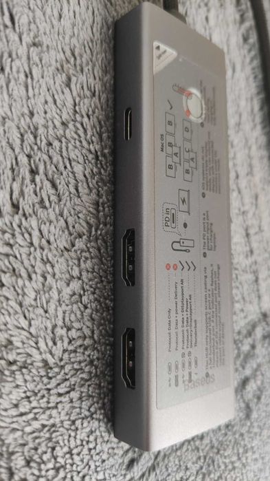 Baseus Hub, adapter, stacja dokująca Series 7-Port 2xHDMI 4K HUB Nowy