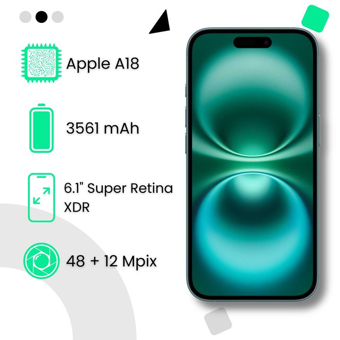 OKAZJA/iPhone 16 128 GB Teal/Gwarancja 2 lata/WARSZAWA