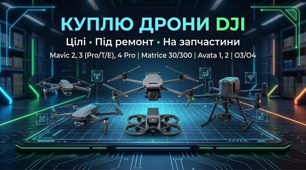 Викуплю дрони DJI