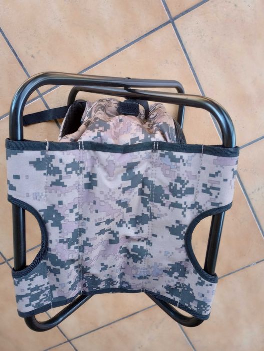 Krzesło Turystyczno-Wędkarskie Z Plecakiem składane 3w1